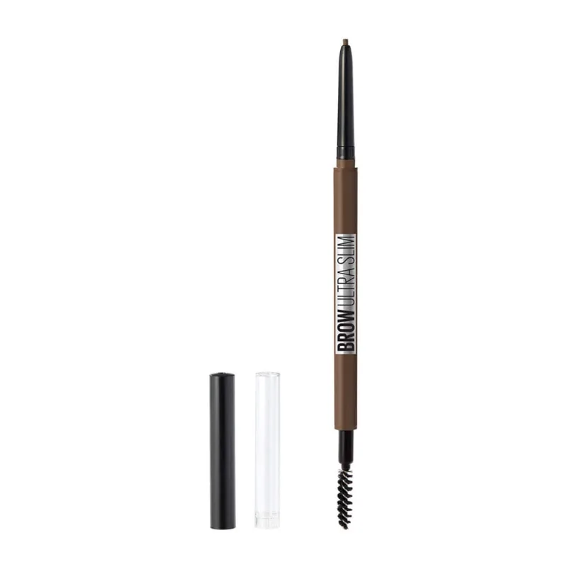 Maybelline New York Brow Ultra Slim Definindo a maquiagem da sobrancelha lápis mecânico com.55 mm Tip & Blending Spoolie For Precisely Defined Eyebrows, 0.003 Oz, Medium Brown, 1 Count, (Pack of 1)