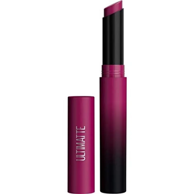 Maybelline New York Color Sensational Ultimatte Batom Leve Confortável Cor Labial Cor Intensa Pigmento Macio Pó Matte Slim Batom 0.06 oz., 099 mais berry, 1 Onça
