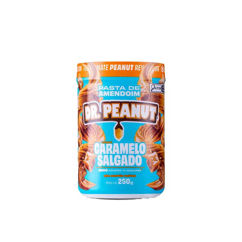 Pasta Amendoim Dr.Peanut Whey Protein Zero Açucar Caramelo Salgado 250g - Dr.Peanut