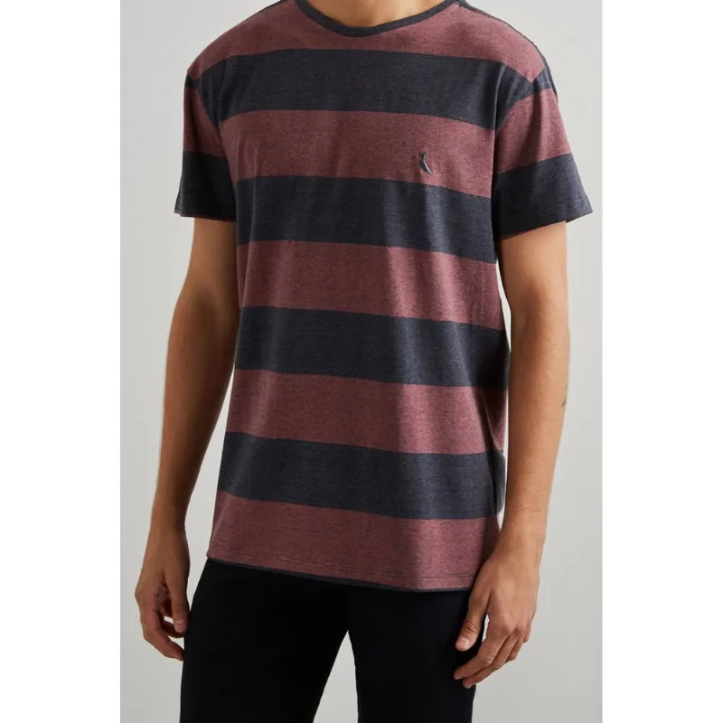 Camiseta Elastano Listrada Ordem Rosa Queimado Vm - M