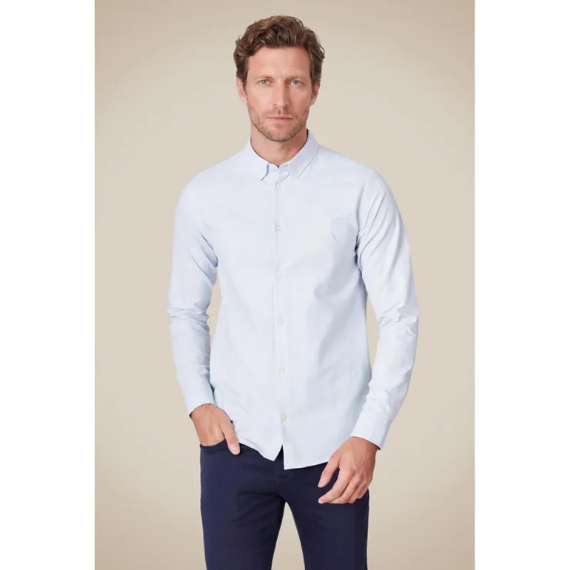 Camisa Oxford Color Ml Azul Claro - Gg