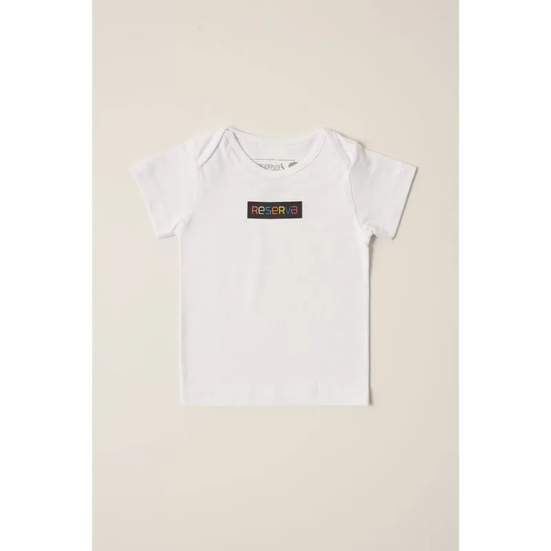 Camiseta Reserva Mini Bebê Silk Logomania Branco - M
