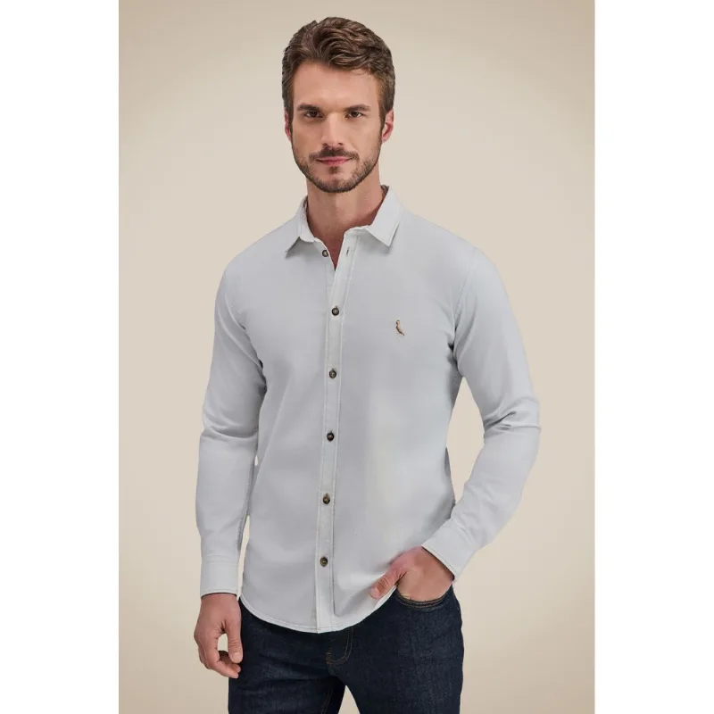 Camisa Jeans Elastano Claro Indigo Lav - P