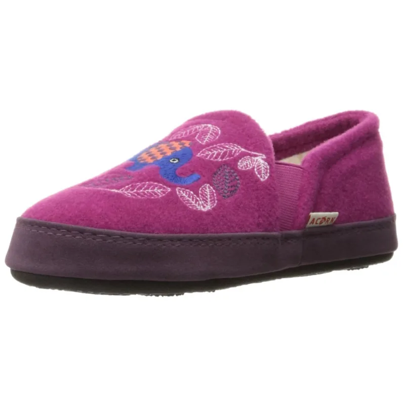 Bolota Unissex-Kid's Colby Gore Moc Slipper, Magenta Elephan