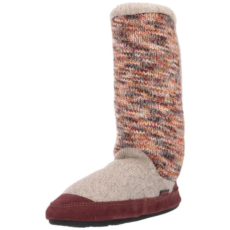 Bolota mulheres Slouch Boot Slipper, Malha Sunset Cable, 9.5-1