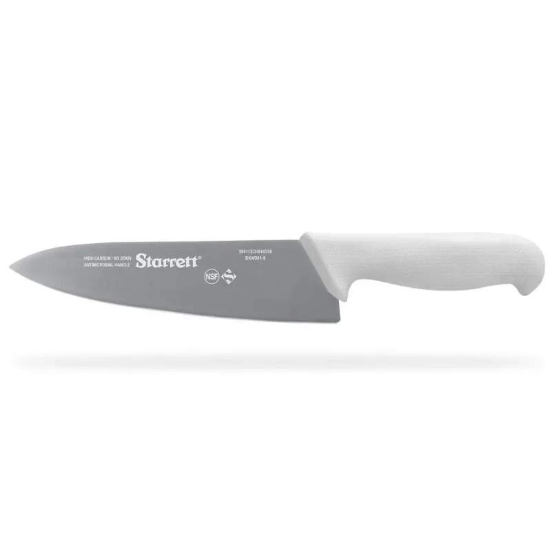 Faca para Carne Lâmina Triangular Larga 20cm Branca Starrett BKW301-8 BKW301-8