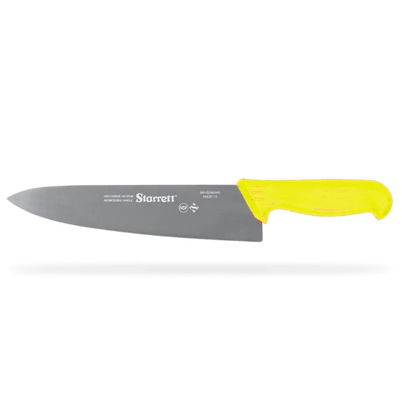 Faca para Carne Lâmina Triangular Larga 25cm Amarela Starrett BKY301-10 BKY301-10
