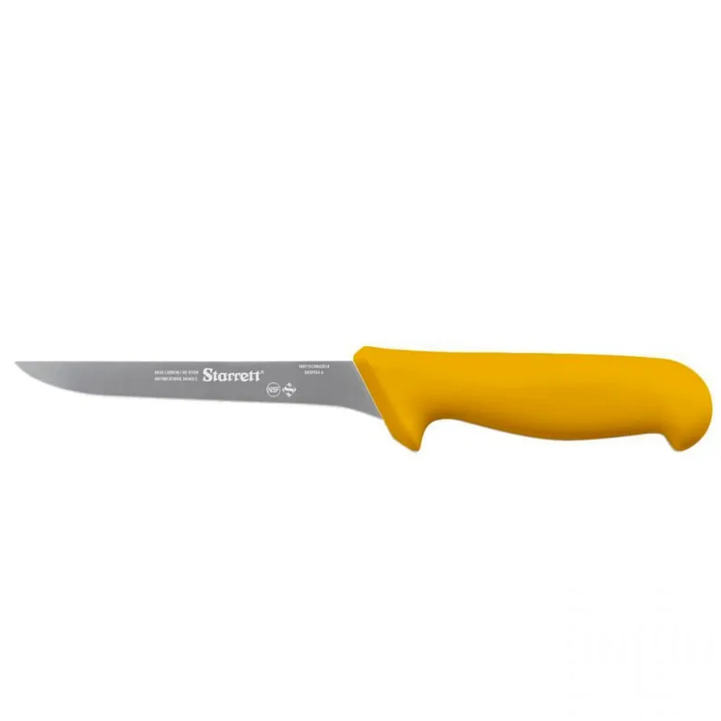 Faca Desossa Lâmina Reta Estreita 15cm Amarela Starrett BKY104-6 BKY104-6