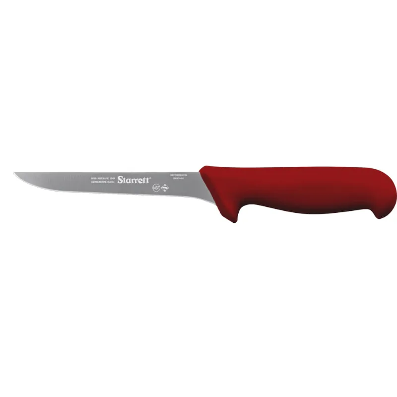 Faca Desossa Lâmina Reta Estreita 15cm Vermelha Starrett BKR104-6 BKR104-6