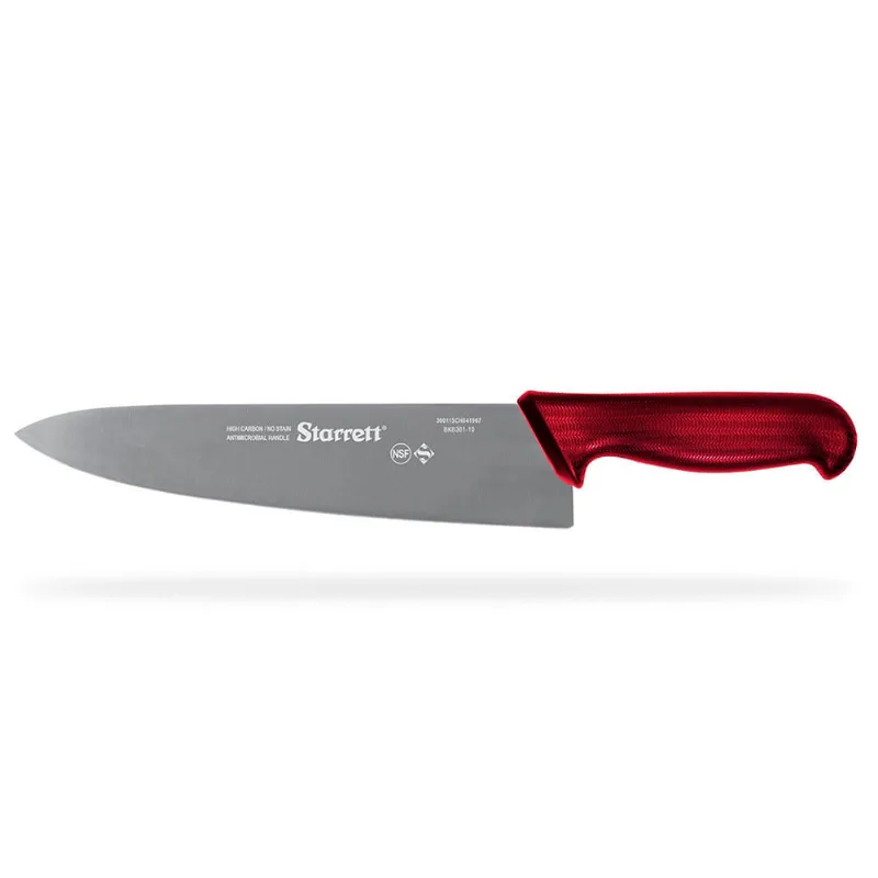 Faca para Carne Lâmina Triangular Larga 25cm Vermelha Starrett BKR301-10 BKR301-10