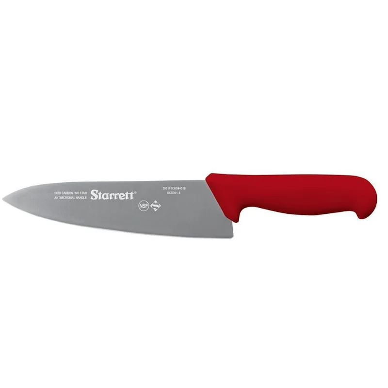 Faca para Carne Lâmina Triangular Larga 20cm Vermelho Starrett BKR301-8 BKR301-8