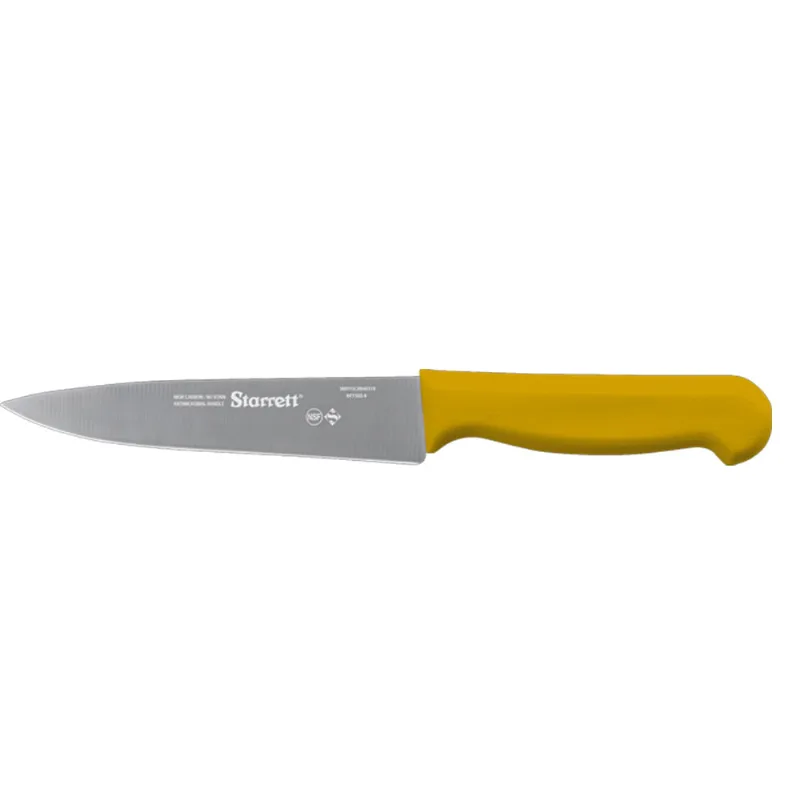 Faca para Carne Lâmina Reta Larga 30cm Amarela Starrett BKY303-12 BKY303-12