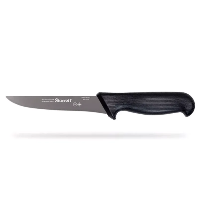 Faca Desossa 15cm Preta Reta Larga Starrett BKB103-6 BKB103-6