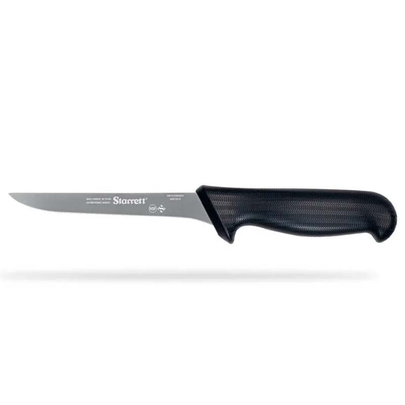 Faca Desossa 15cm Preta Reta Estreita Starrett BKB104-6 BKB104-6