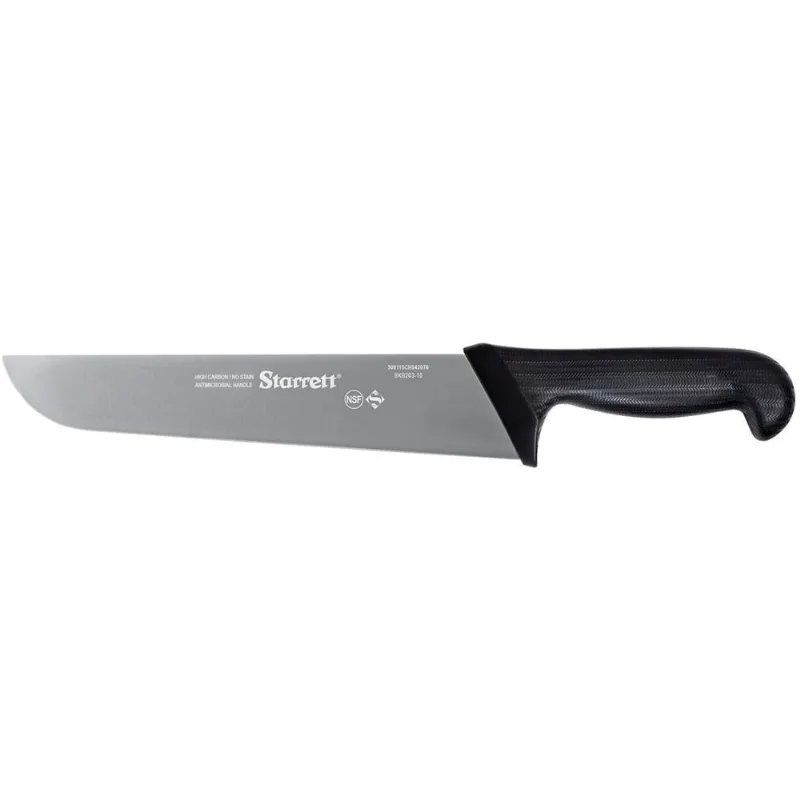 Faca Churrasco e Açougue Reta Larga 25cm Preto Starrett BKB203-10 BKB203-10