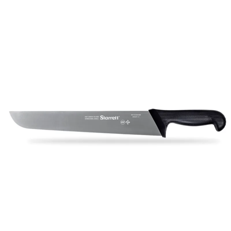 Faca Churrasco e Açougue 30cm Preta Reta Larga Starrett BKB203-12 BKB203-12