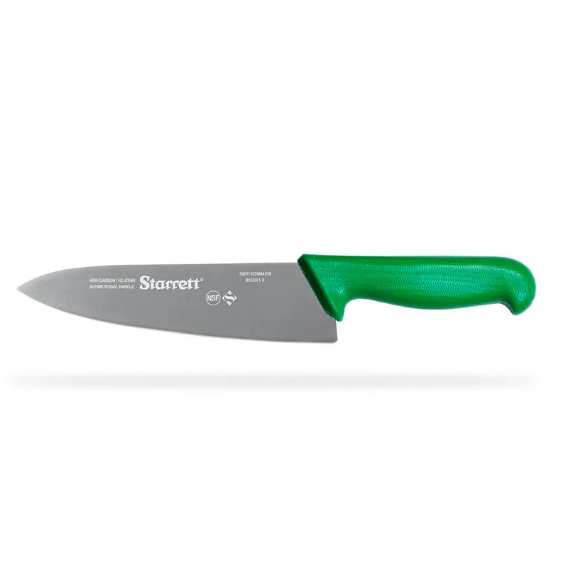 Faca para Carne LâminaTriangular Larga 20cm Verde Starrett BKG301-8 BKG301-8