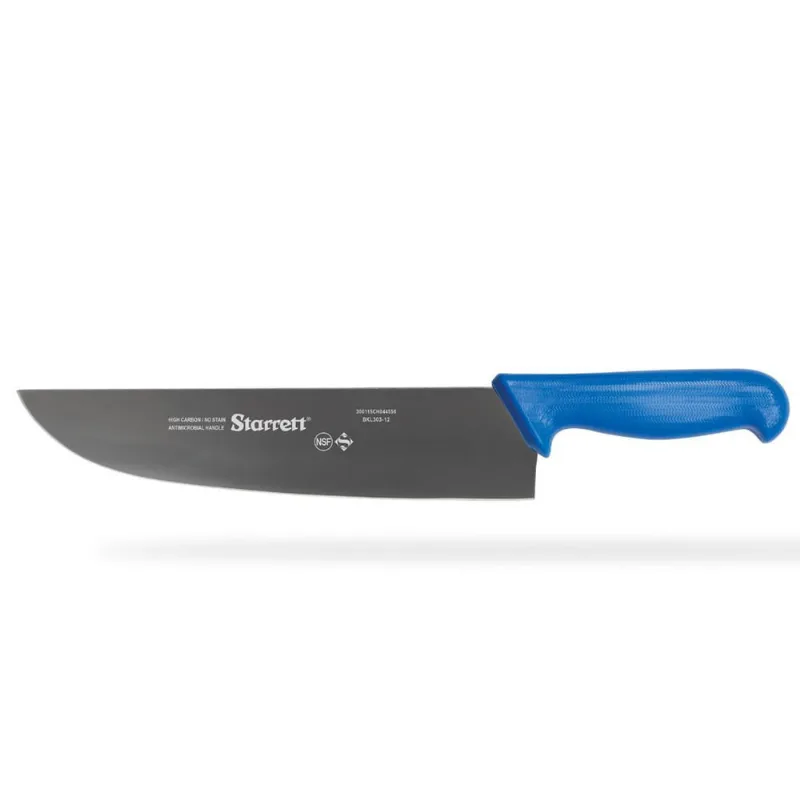 Faca para Carne Lâmina Reta Larga 30cm Azul Starrett BKL303-12 BKL303-12