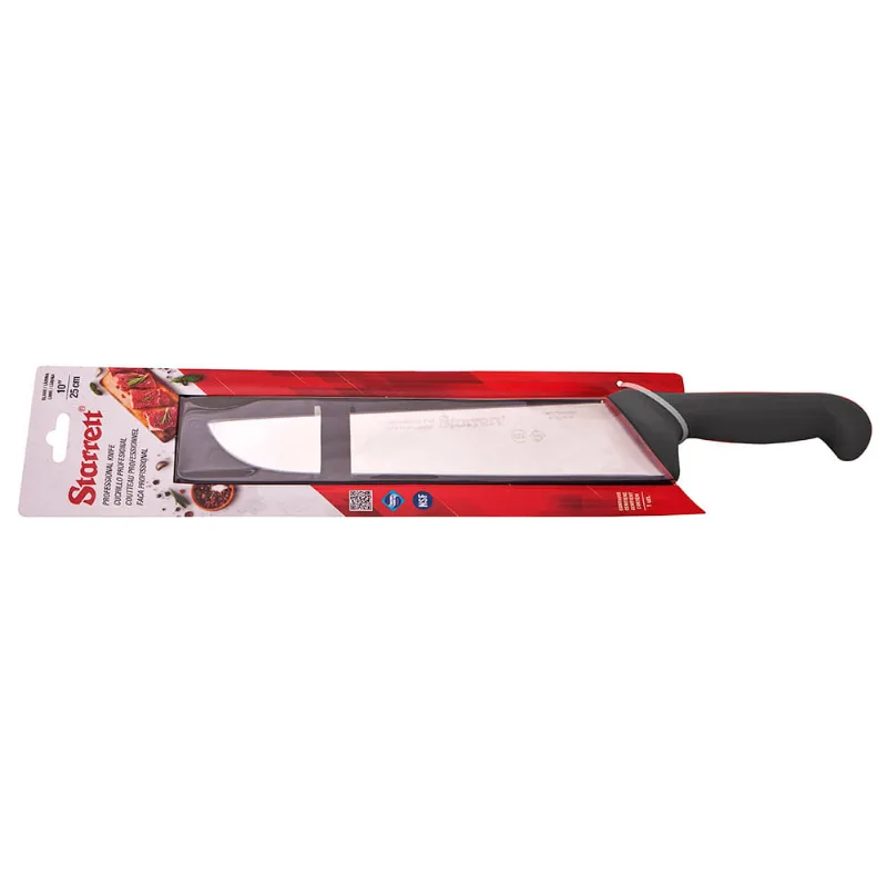 Faca Churrasco e Açougue 25cm Preta Curvada Larga Starrett KBKB205-10 KBKB205-10