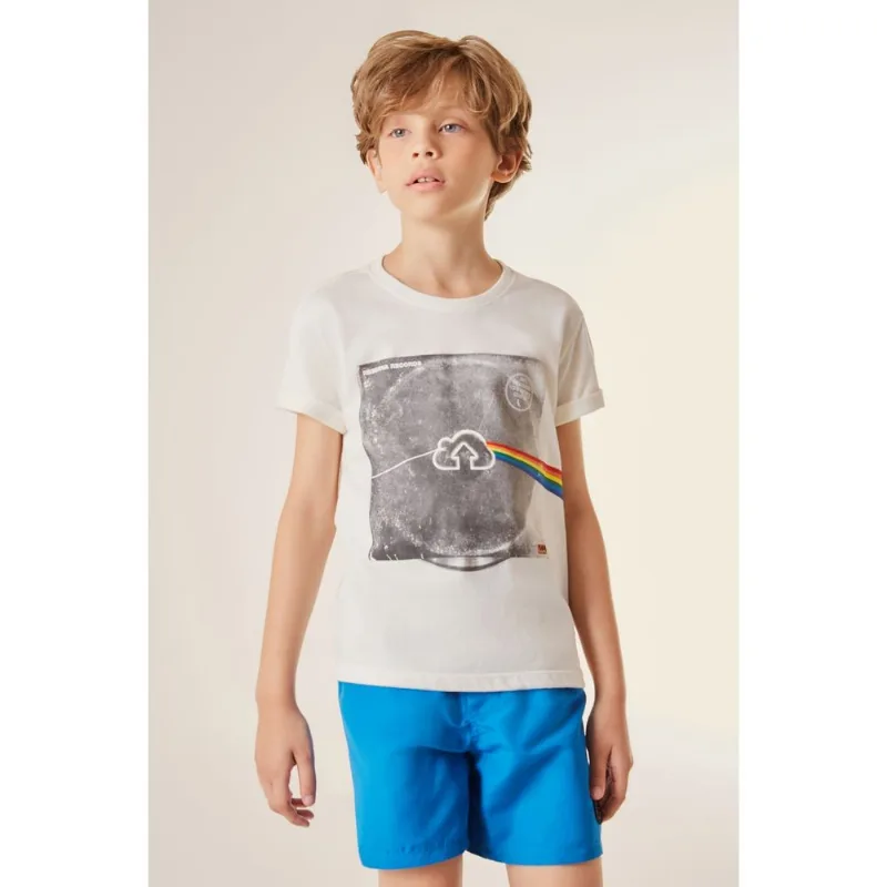 Camiseta Estampada Reserva Mini Darkcloud Vj Off White - 10