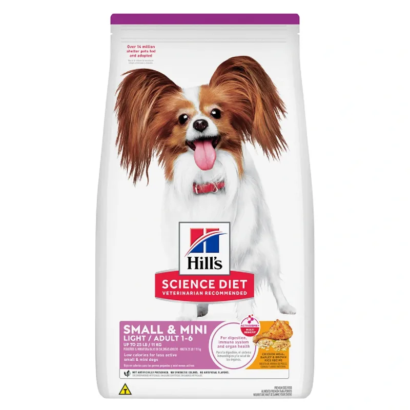 Ração Hill's Science Diet Light com Baixas Calorias Cães Adultos Pequenos e Mini Sabor Frango - Hills