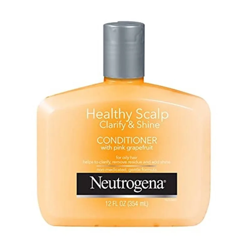 Neutrogena Esfoliante Scalp Healthy Clarify & Shine Conditioner for Oily Hair and Scalp, Anti-Residue Conditioner with Pink Grapefruit, Paraben & Phthalate-Free, Color-Safe, 12oz