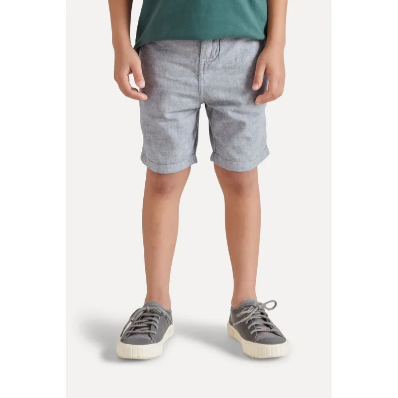 Bermuda Mini Ft Forro Meia Malha Oxford Marinho - 14