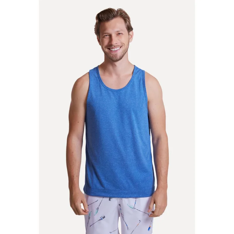 Regata Malha Linho Azul Royal - G