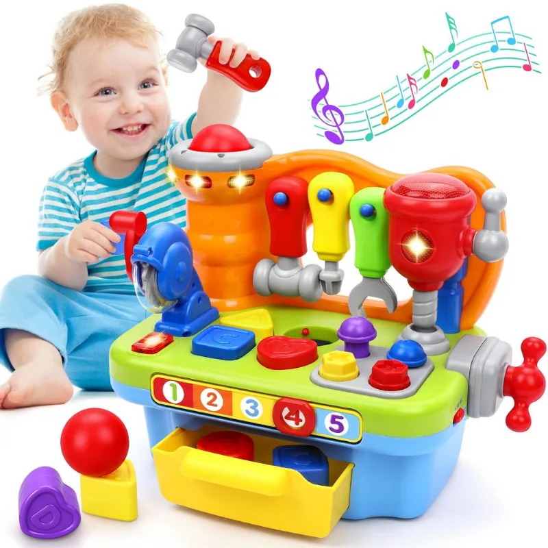 Bancada De Trabalho De Aprendizagem Musical Orwine Para Menino De 1 A 3 Anos