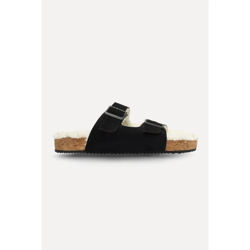 Sandalia Rsv Cow Swede Preto - 44