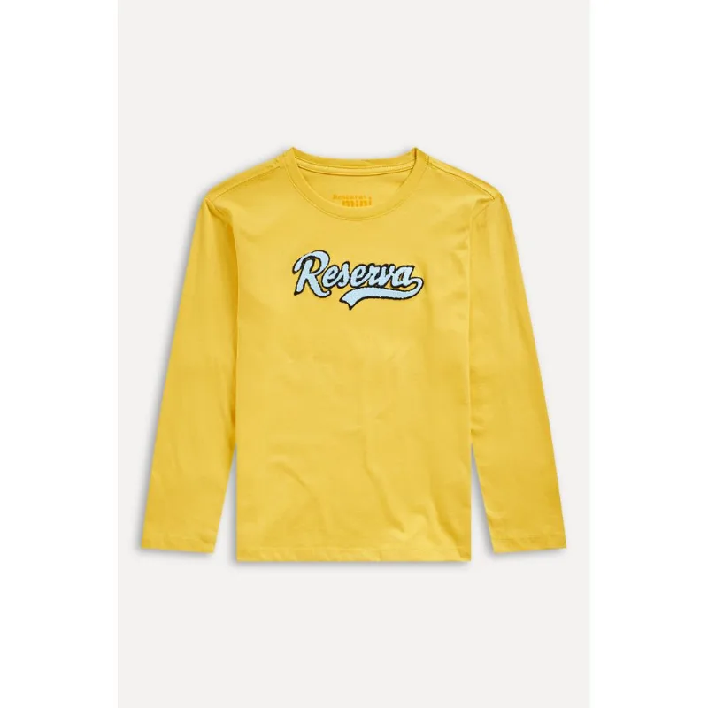 Camiseta Mini Ml Estampada Rsv Base Amarelo - 02