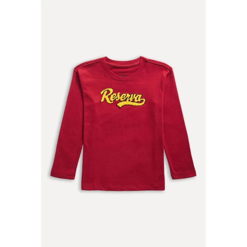 Camiseta Mini Ml Estampada Rsv Base Bordeaux - 12