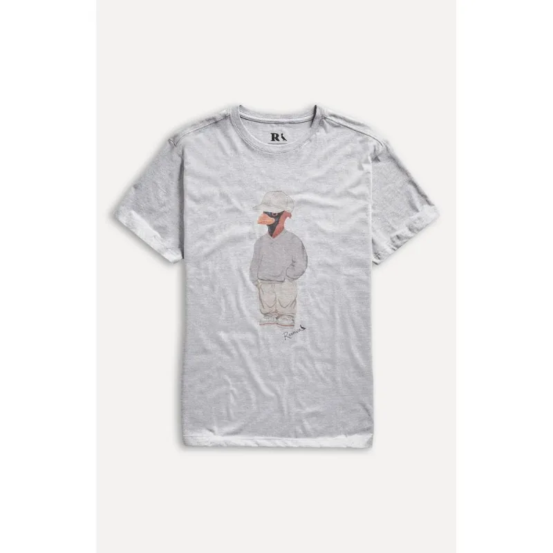Camiseta Estampada Mascote Mescla Cinza Mescla - Gg