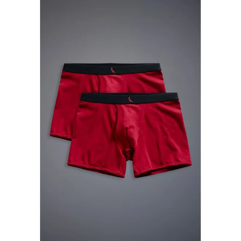 Kit 2 Cuecas Boxer Pima Vermelho/Vermelho - P