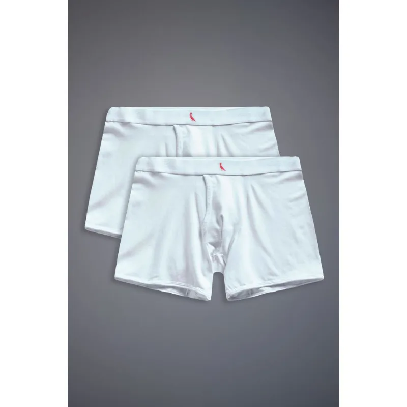 Kit 2 Cuecas Boxer Pima Branco/Branco - Gg
