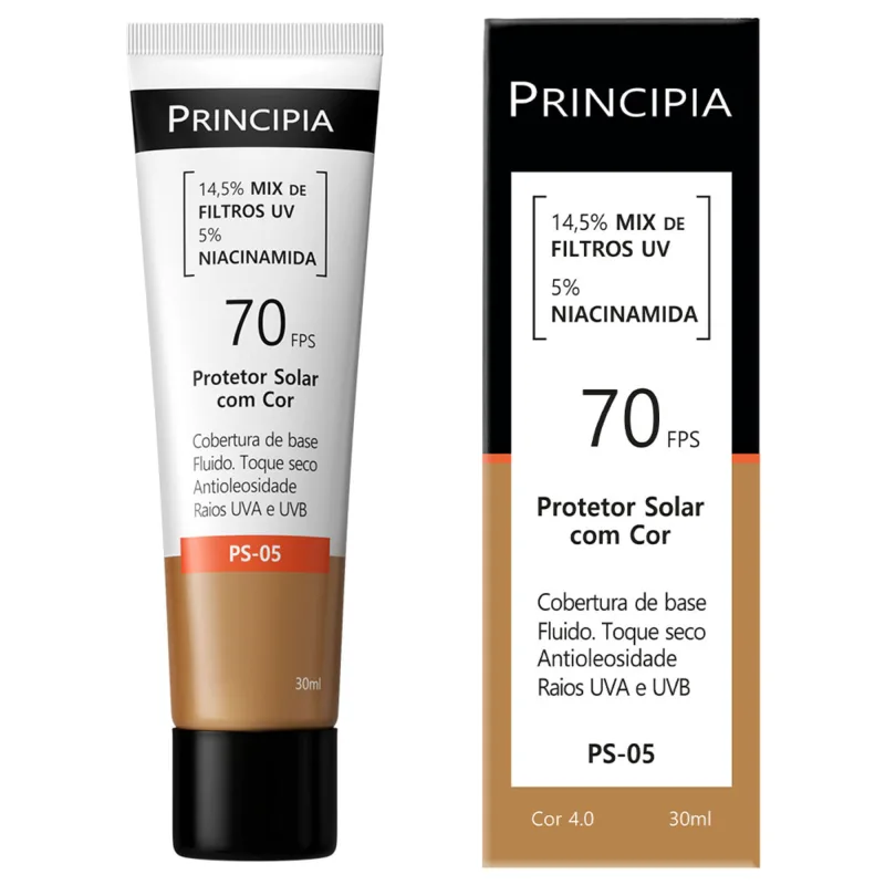Protetor Solar Facial Principia Ps-05 Cor 4.0 Fps70 30ml - Principia