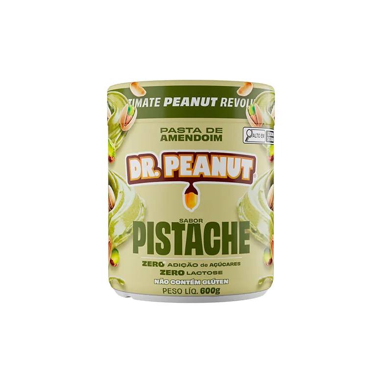Pasta Amendoim Dr.Peanut Whey  Protein Z. Açucar Pistache  600g - Dr.Peanut