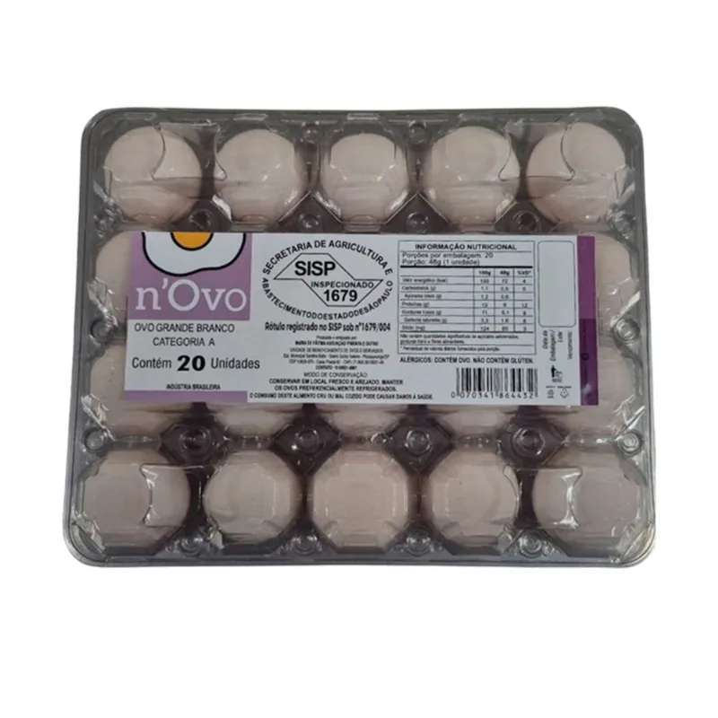 Ovo N'Ovo Branco Grande Bandeja com 20un