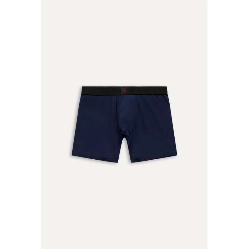 Cueca Boxer Com Abertura Frente Marinho - Gg