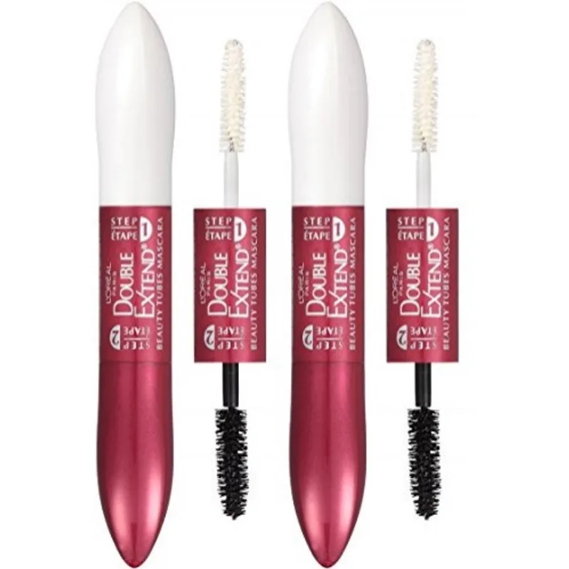 Máscara LoReal Beauty Tubes, preta mais preta, 2 unidades