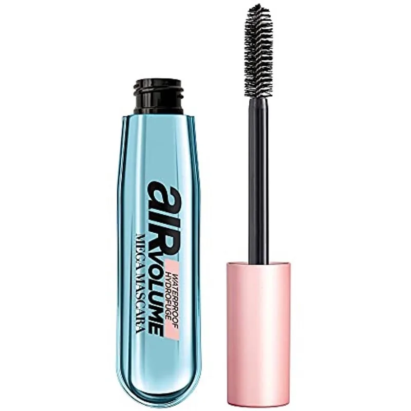 Máscara de Cílios Mega Volume Air L'Oreal Paris, Preto Absoluto, Leve e à Prova D'Água, 8,8ml