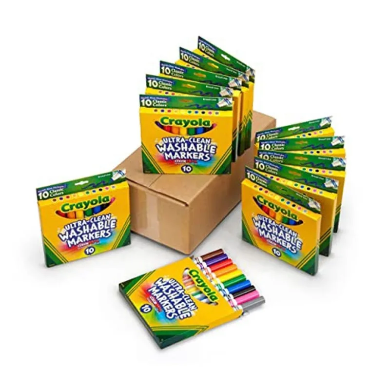 Crayola Ultra Clean Marcadores Laváveis (12 Pack), Bulk Marke