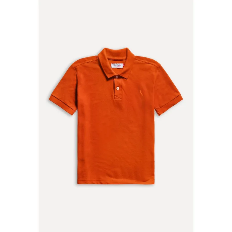 Polo Mini Piquet Basica Laranja Queimado - 18