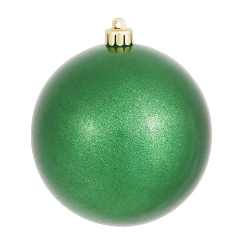 Ornamento Vickerman Green Candy Ball De 8 Cm De Plástico Inquebrável