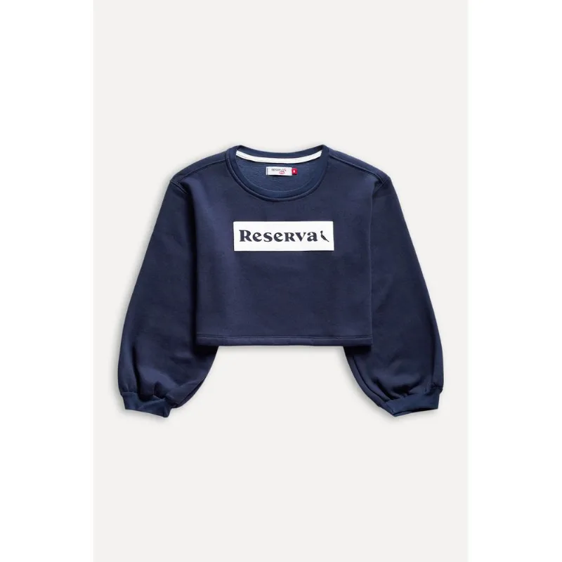 Cropped Moletom Menina Color Marinho - 10