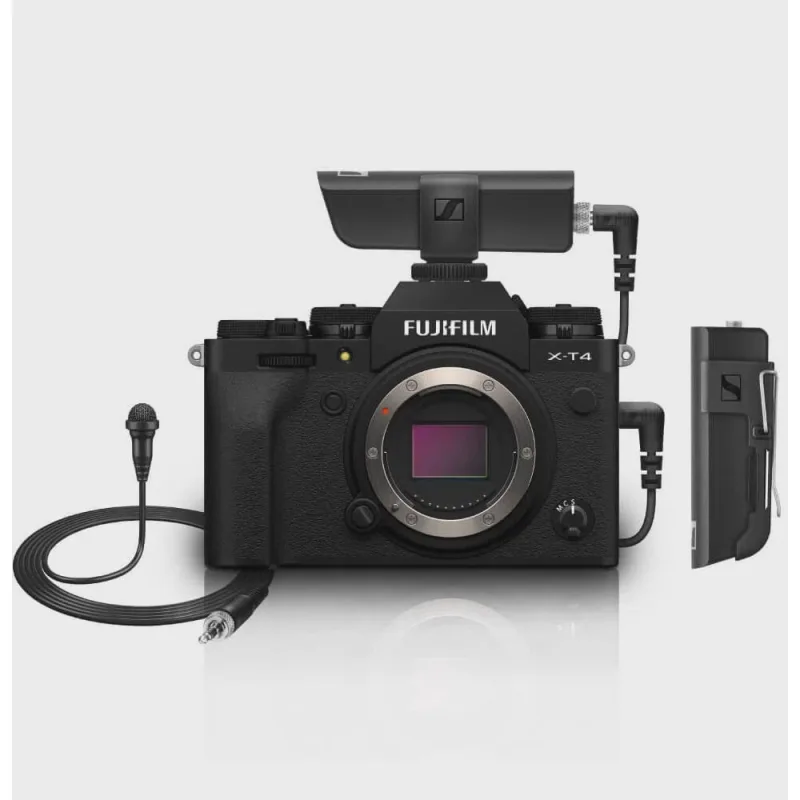Kit Câmera FujiFilm X-T4 Mirrorless 4K (Corpo Preto) + Microfone Lapela Sennheiser xsw-d Wireless com Receptor - Fujifilm