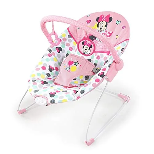 Bright começa Disney Baby Minnie Mouse Vibrating Bouncer com bar-Spotty Dotty - Não Disponível