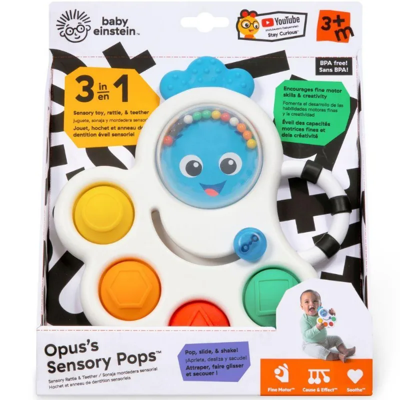 Mordedor Sensorial Opus - Opus's Sensory Pops -baby Einstein