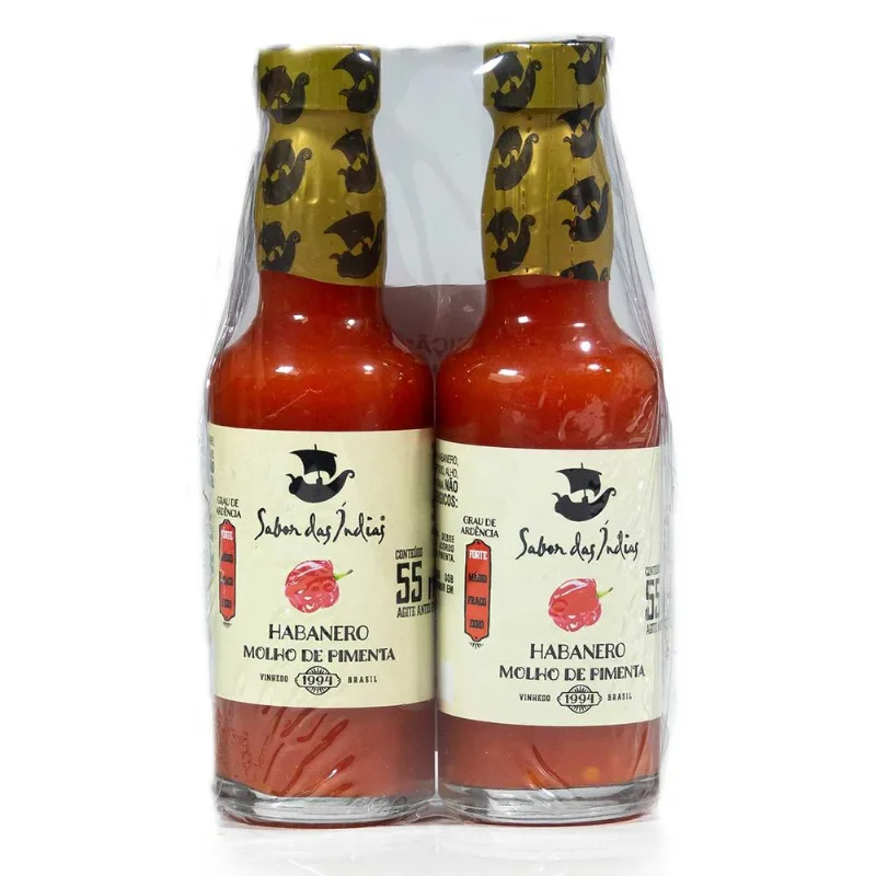Molho de Pimenta Habanero Sabor das Índias 2x60g