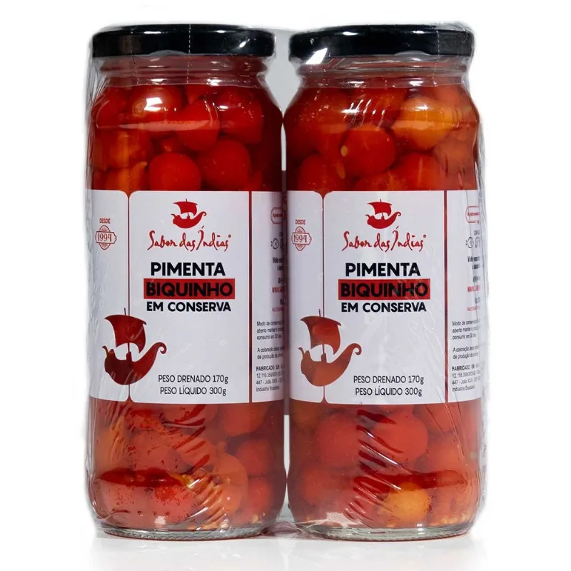 Pimenta Biquinho Natural Sabor das Índias 2x300g